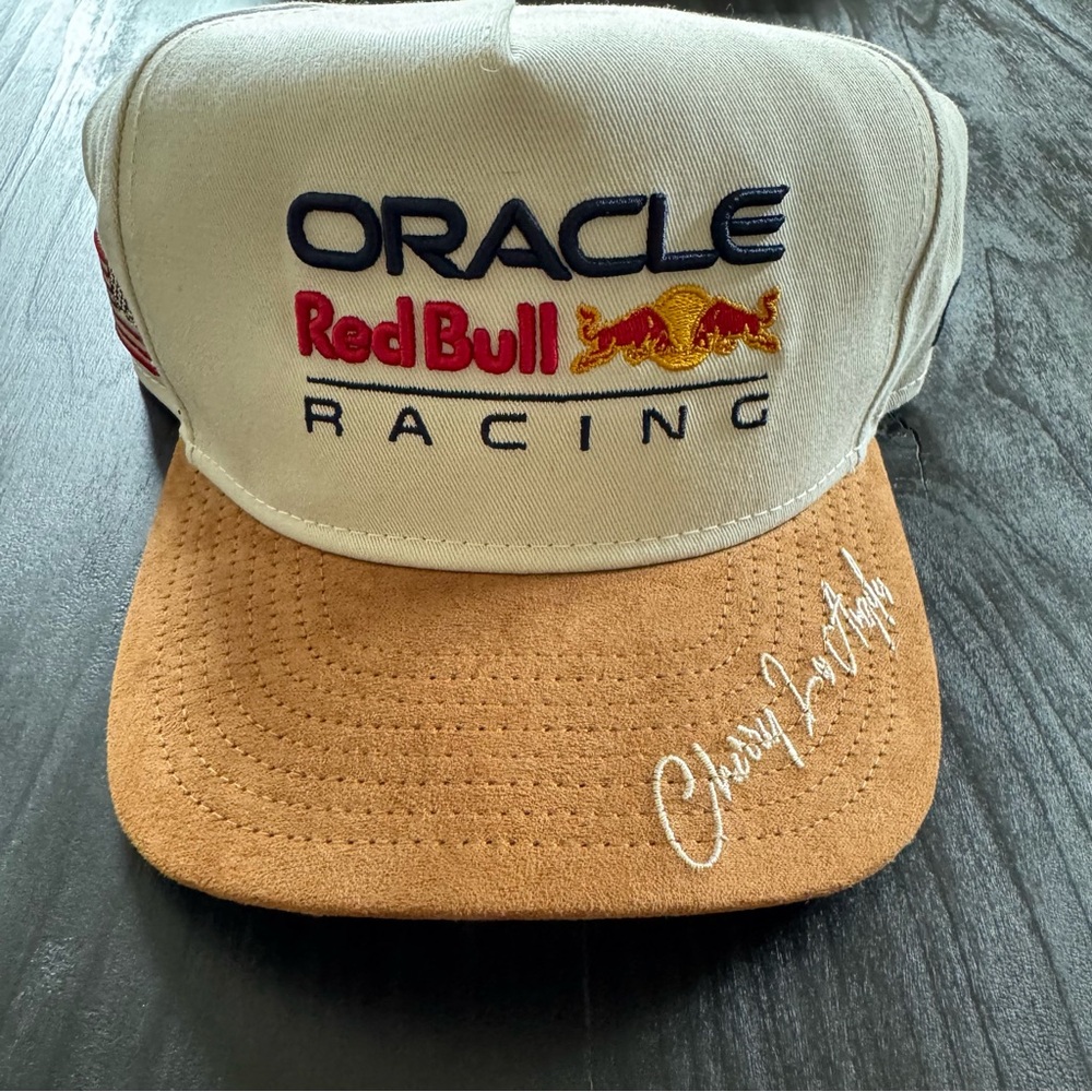 Brand New Oracle Red Bull Racing Cherry LA Ivory Golfer Hat
